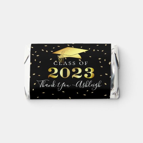 Elegant 2023 Graduation Thank You Gold Foil Custom Hersheys Miniatures
