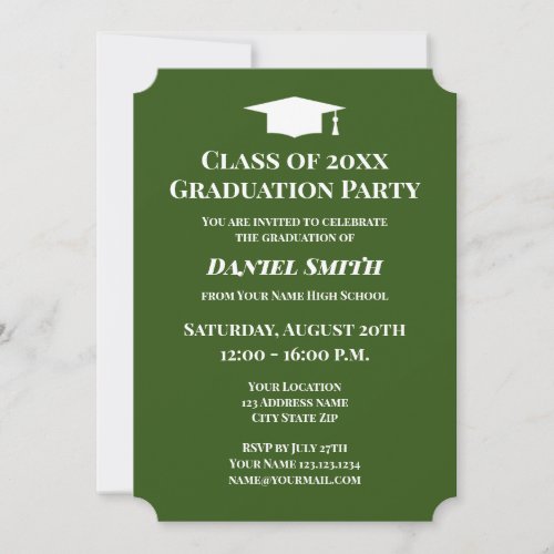 Elegant 2024 graduation party invitation template 