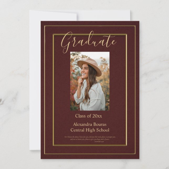 Elegant 2025 Graduation Party Orthodox Invite (Front)