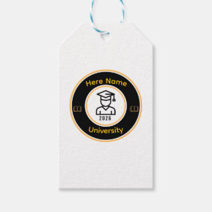 Elegant 2026 Graduate Personalized Gold Seal Gift Tags