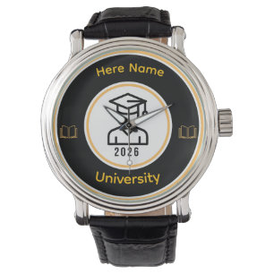 Elegant 2026 Graduate Personalized Gold Seal Watch