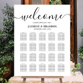 Elegant Sage Green Wedding Seating Chart 24x36 Foam Board