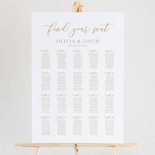 Elegant 20 Tables Find Your Seat Seating Chart Foam Board