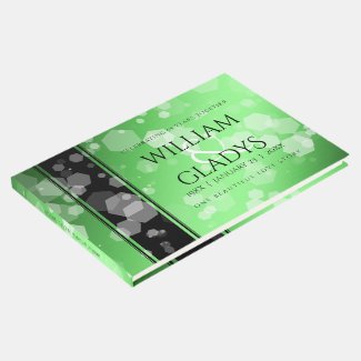 Elegant 20th 38th 55th Emerald Wedding Anniversary Guest Book