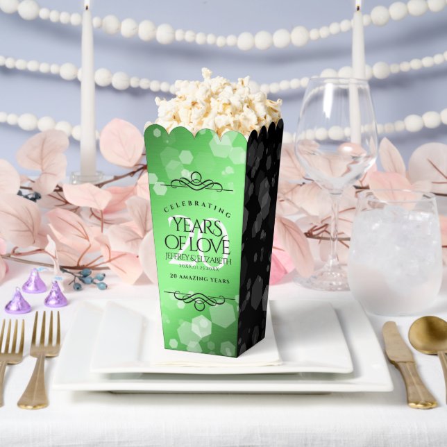 Elegant 20th Emerald Wedding Anniversary Favor Boxes (Wedding)