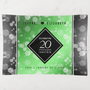 Elegant 20th Emerald Wedding Anniversary Trinket Tray