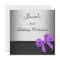 Elegant 21st Birthday Black Silver Purple Bow