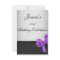 Elegant 21st Birthday Black Silver Purple Bow