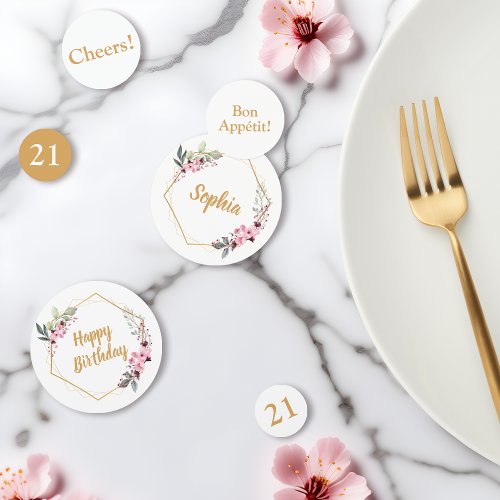 Elegant 21st Birthday Table Confetti