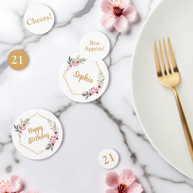 Elegant 21st Birthday Table Confetti (Confetti Elegance for Your Celebration 🌸✨🎉)