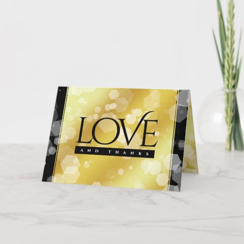 Elegant 21st Brass Wedding Anniversary Celebration Thank You Card