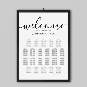 Elegant 22 Table Wedding Seating Chart