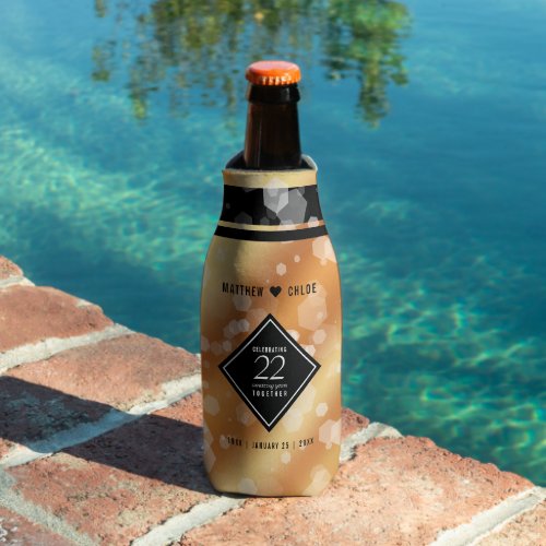 Elegant 22nd Copper Wedding Anniversary Bottle Cooler