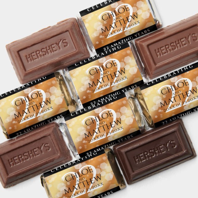 Elegant 22nd Copper Wedding Anniversary Hershey's Miniatures (Assorted)