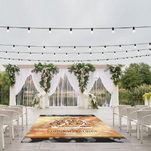 Elegant 22nd Copper Wedding Anniversary Outdoor Rug