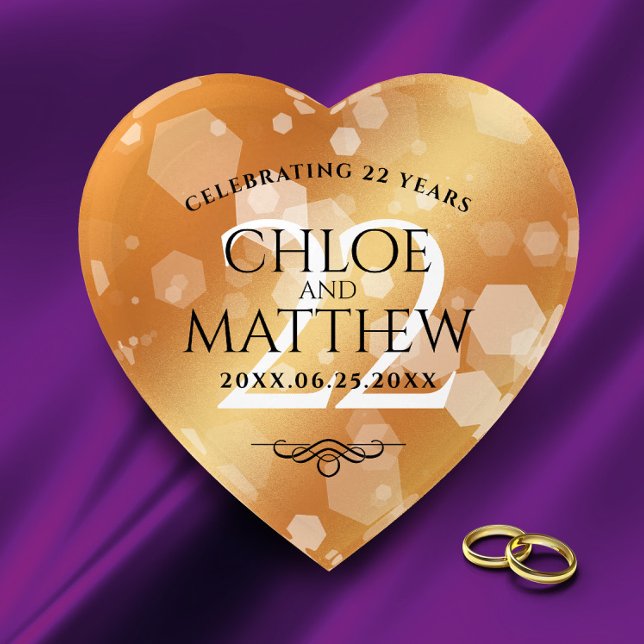 Elegant 22nd Copper Wedding Anniversary Paperweight (Creator Uploaded)