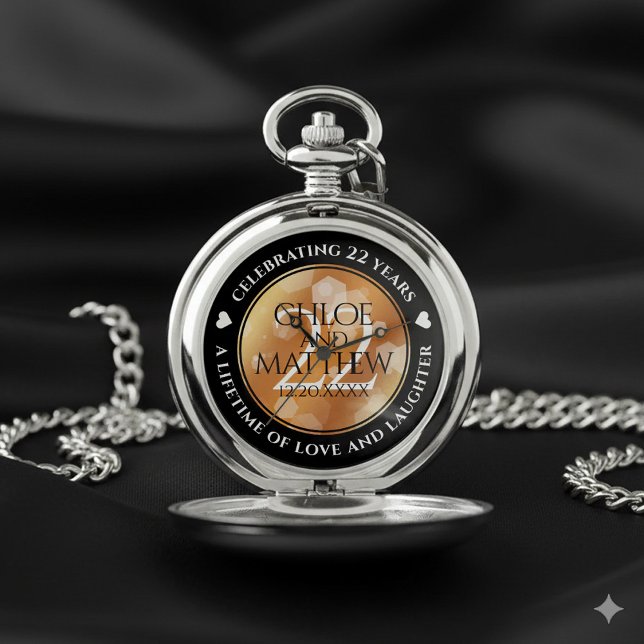 Elegant 22nd Copper Wedding Anniversary Pocket Watch (Elegant 22nd Copper Wedding Anniversary Pocket Watch Cover Photo)