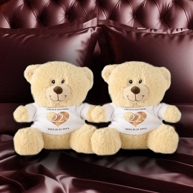 Elegant 22nd Copper Wedding Anniversary Teddy Bear (Elegant 22nd Copper Wedding Anniversary Teddy Bears (x2) Cover Photo)