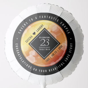 Elegant 23rd Imperial Topaz Wedding Anniversary Balloon