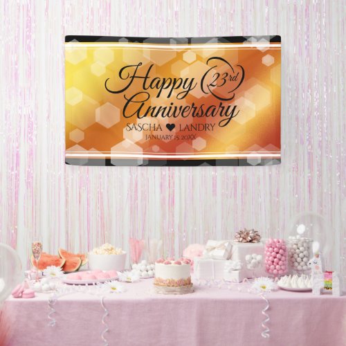 Elegant 23rd Imperial Topaz Wedding Anniversary Banner