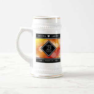 Elegant 23rd Imperial Topaz Wedding Anniversary Beer Stein
