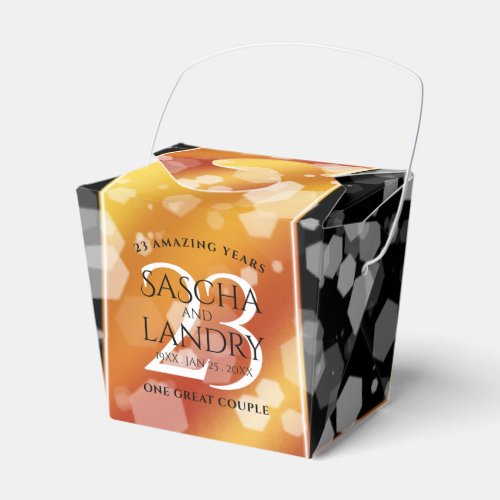 Elegant 23rd Imperial Topaz Wedding Anniversary Favor Boxes