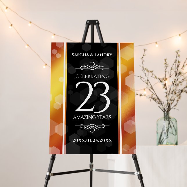 Elegant 23rd Imperial Topaz Wedding Anniversary Foam Board (In Situ (Stand))