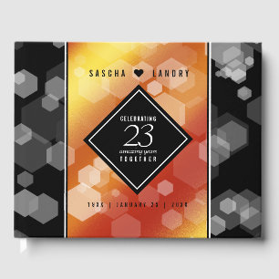 Elegant 23rd Imperial Topaz Wedding Anniversary Guest Book
