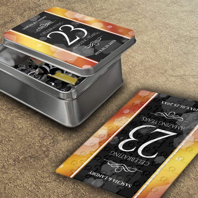 Elegant 23rd Imperial Topaz Wedding Anniversary Jigsaw Puzzle (23rd Imperial Topaz Wedding Anniversary Jigsaw Puzzle Cover Photo.)