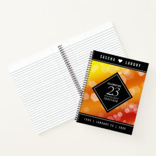 Elegant 23rd Imperial Topaz Wedding Anniversary Notebook