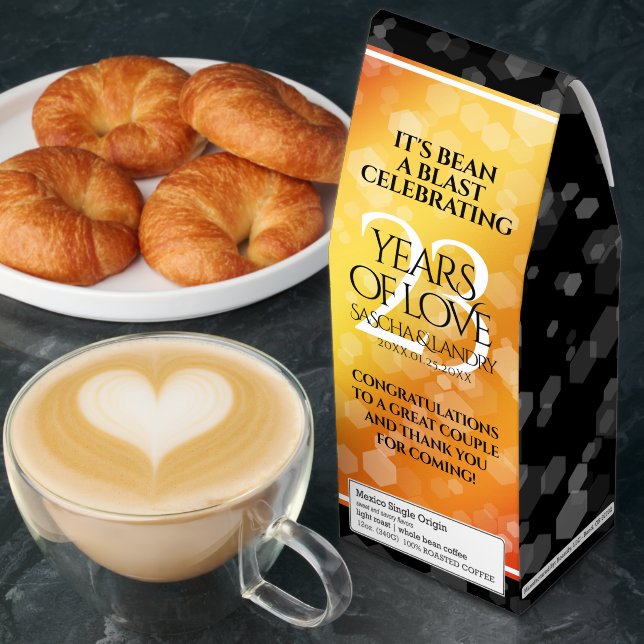 Elegant 23rd Imperial Topaz Wedding Anniversary Roasted Coffee (Breakfast)