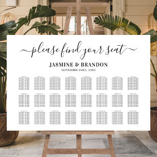 Elegant 24 Table Wedding Seating Chart Foam Board
