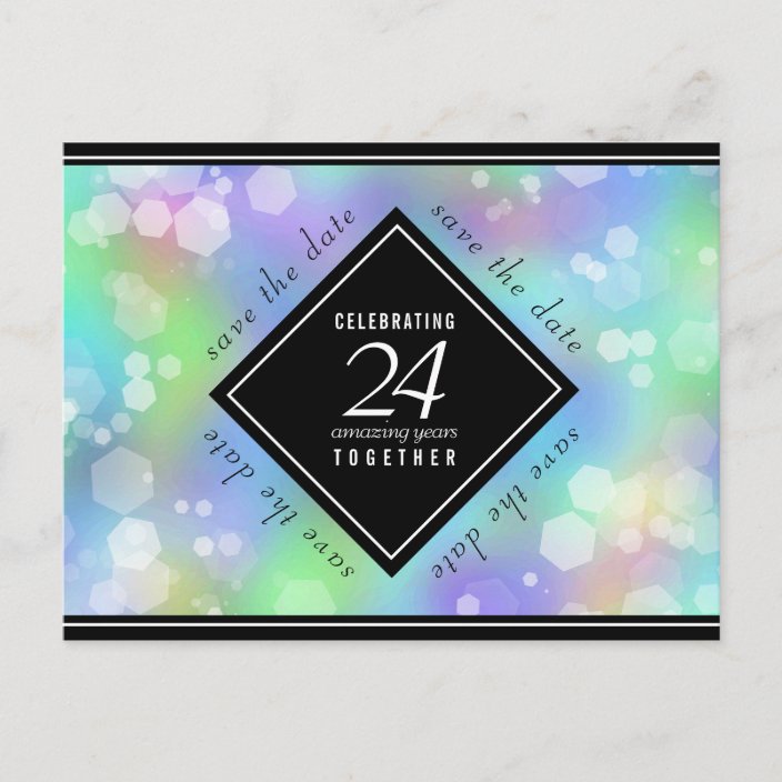 Elegant 24th Opal Wedding Anniversary Celebration Announcement Postcard   Elegant 24th Opal Wedding Anniversary Celebration Announcement Postcard R9e42acbc3d8f4556a1da2c30ae6b00a9 Tcvuo 704 