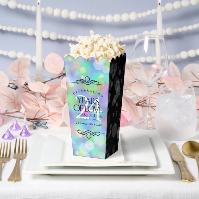 Elegant 24th Opal Wedding Anniversary Celebration Favor Boxes (Wedding)