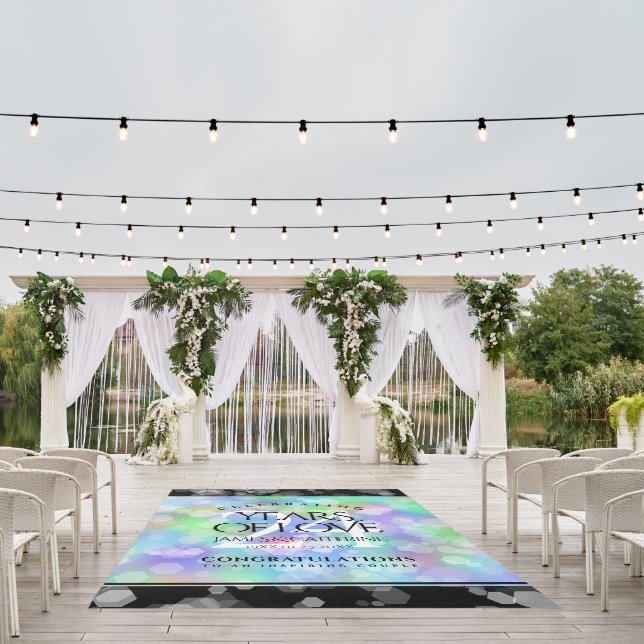 Elegant 24th Opal Wedding Anniversary Celebration Outdoor Rug (Insitu (Wedding 1))