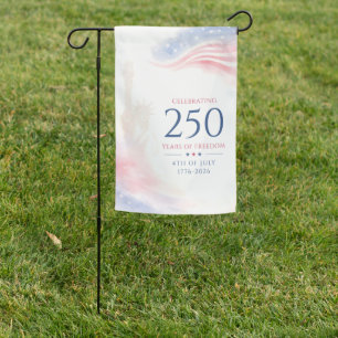 Elegant 250th American Independence Day 4th July Garden Flag