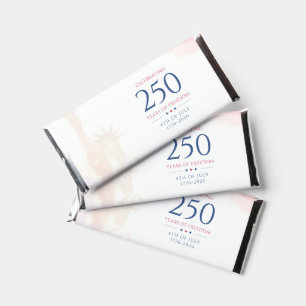 Elegant 250th American Independence Day 4th July Hershey Bar Favors