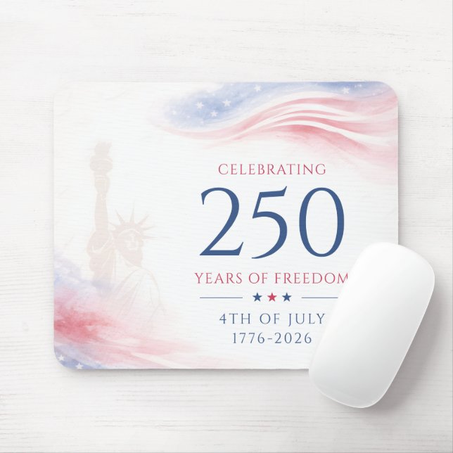 Elegant 250th American Independence Day 4th July Mouse Pad (With Mouse)