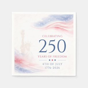 Elegant 250th American Independence Day 4th July Napkins