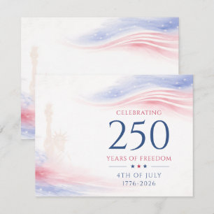 Elegant 250th American Independence Day 4th July Note Card