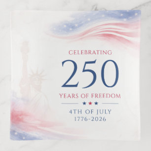 Elegant 250th American Independence Day 4th July Trinket Tray