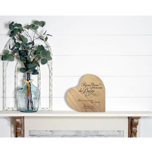 Elegant 25th Anniversary Spanish Verse Heart Block (Lifestyle)