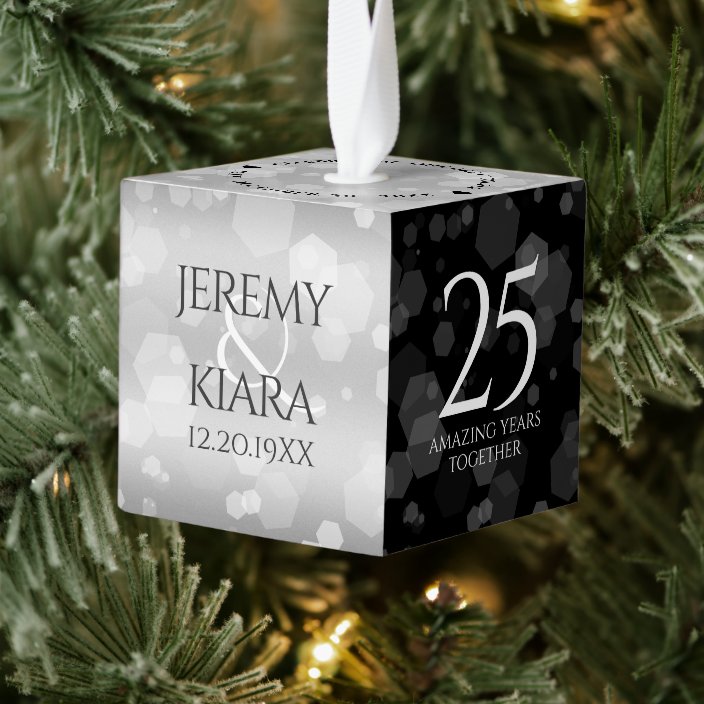 25th wedding anniversary christmas tree ornaments