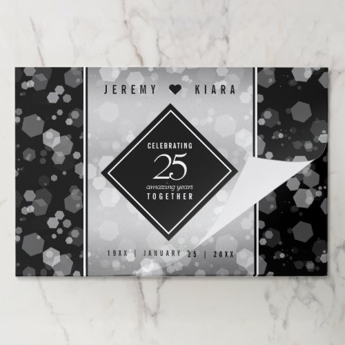 Elegant 25th Silver Wedding Anniversary Paper Pad