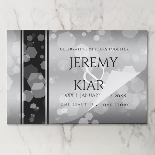 Elegant 25th Silver Wedding Anniversary Paper Pad