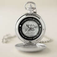 Elegant 25th Silver Wedding Anniversary Pocket Watch at Zazzle