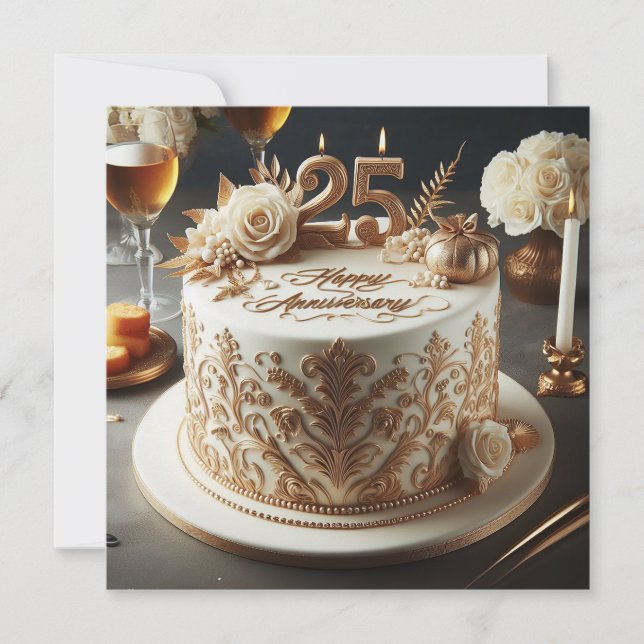 ELEGANT 25th WEDDING ANNIVERSARY  (Front)