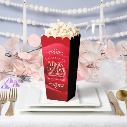 Elegant 26th Rose Wedding Anniversary Celebration Favor Boxes