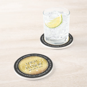 Elegant 27th Music Wedding Anniversary Celebration Coaster