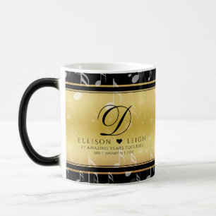 Elegant 27th Music Wedding Anniversary Celebration Color Morph Mug